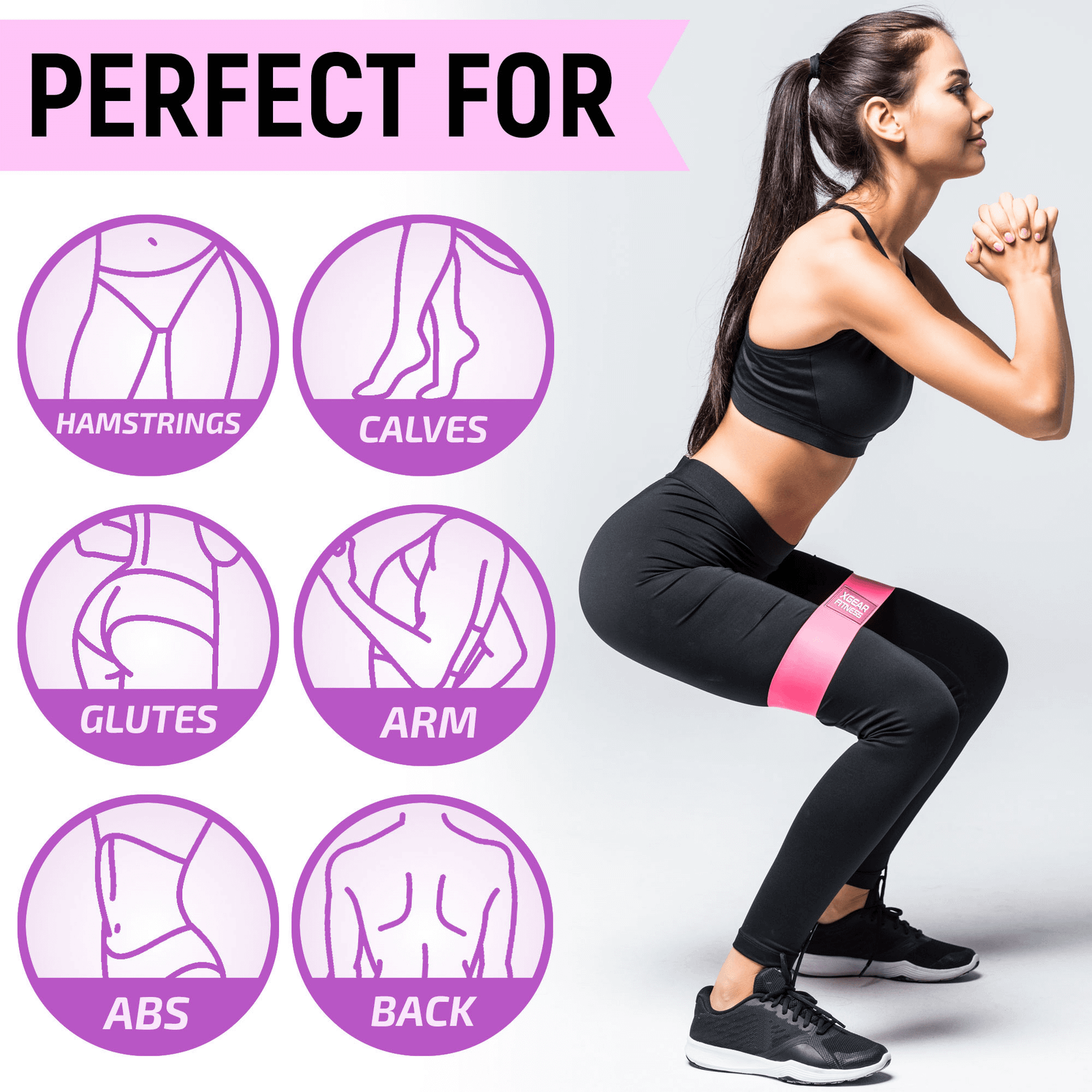 XGear Resistance Bands for Glutes & Hips – Set of 3 - Image 3