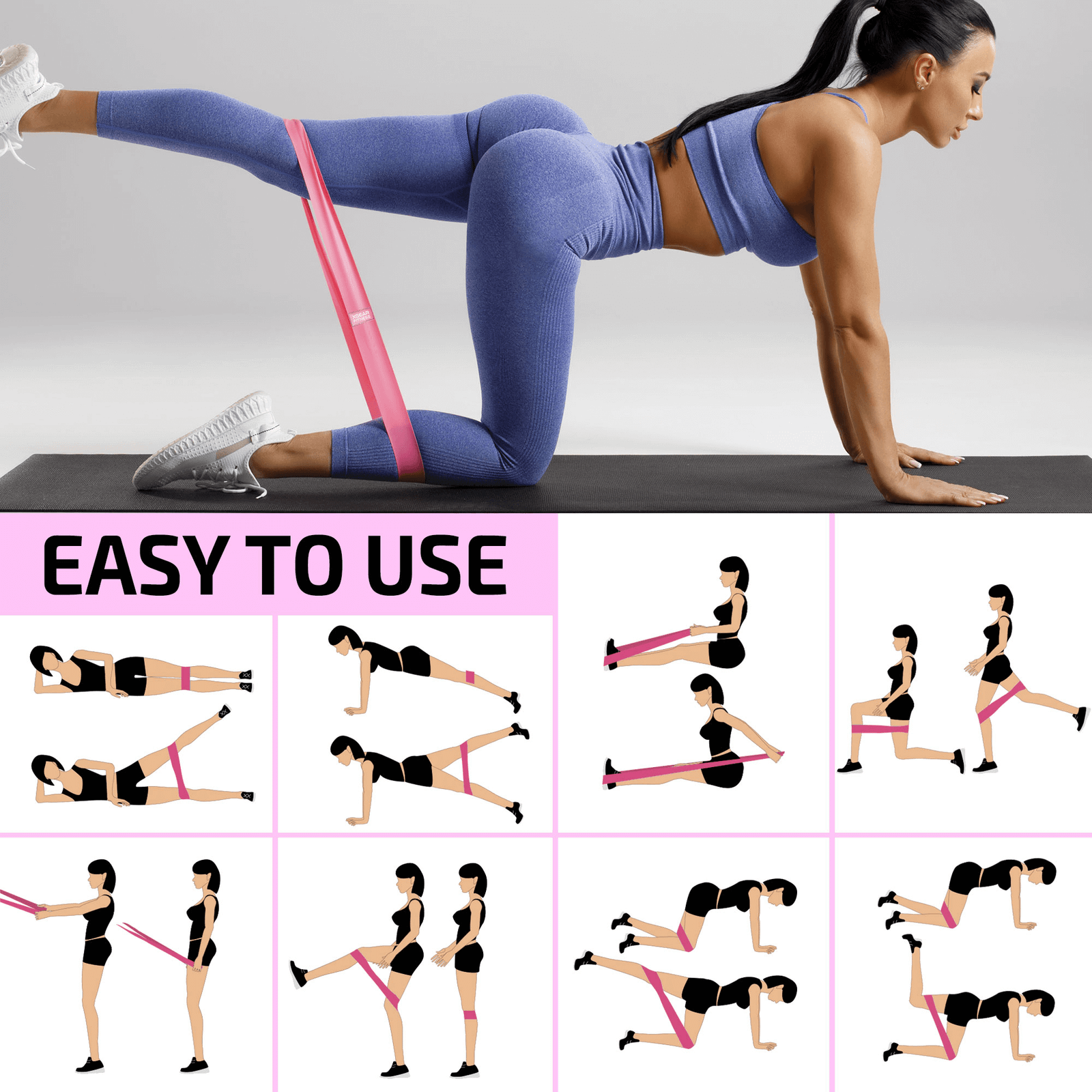 XGear Resistance Bands for Glutes & Hips – Set of 3 - Image 5